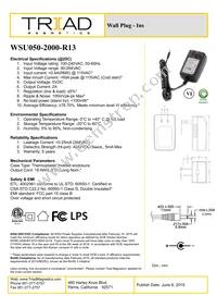 WSU050-2000-R13 Datasheet Cover