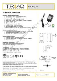 WSU050-3000-R13 Datasheet Cover