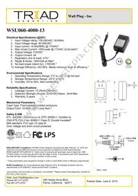 WSU060-4000-13 Datasheet Cover