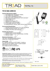 WSU060-4000-R Datasheet Cover