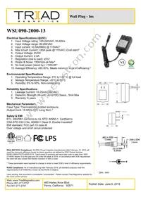 WSU090-2000-13 Datasheet Cover