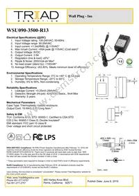 WSU090-3500-R13 Datasheet Cover