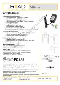 WSU120-1000-13 Datasheet Cover