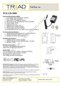 WSU120-3000 Datasheet Cover