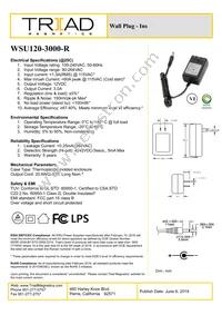 WSU120-3000-R Datasheet Cover