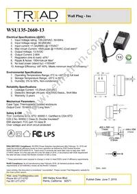 WSU135-2660-13 Datasheet Cover