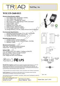 WSU135-2660-R13 Datasheet Cover