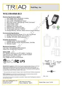 WSU150-0560-R13 Datasheet Cover