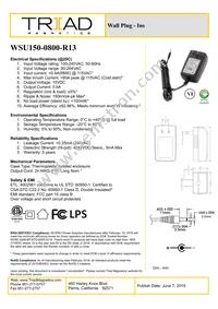 WSU150-0800-R13 Datasheet Cover