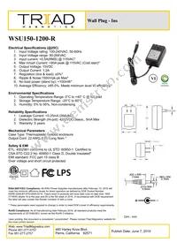 WSU150-1200-R Datasheet Cover