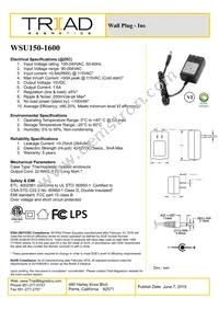 WSU150-1600 Datasheet Cover