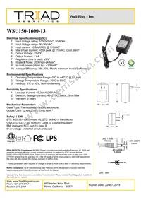 WSU150-1600-13 Datasheet Cover