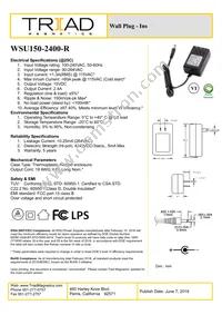 WSU150-2400-R Datasheet Cover
