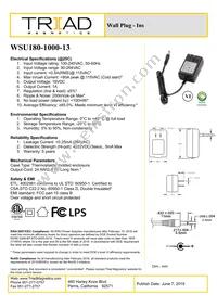 WSU180-1000-13 Datasheet Cover