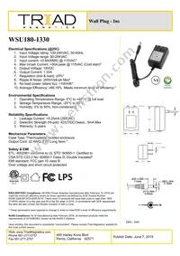 WSU180-1330 Datasheet Cover