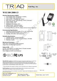 WSU180-2000-13 Datasheet Cover