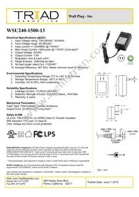 WSU240-1500-13 Datasheet Cover