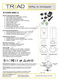 WSX050-4000-13 Datasheet Cover