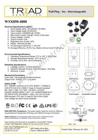 WSX050-4000-R Datasheet Cover