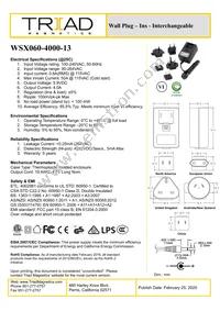 WSX060-4000-13 Datasheet Cover