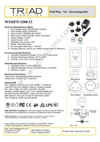 WSX075-3200-13 Datasheet Cover