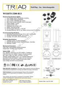WSX075-3200-R13 Datasheet Cover