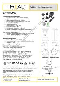 WSX090-2500 Datasheet Cover