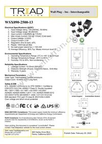 WSX090-2500-13 Datasheet Cover