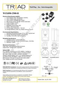 WSX090-2500-R Datasheet Cover