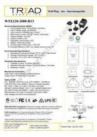 WSX120-2000-R13 Datasheet Cover
