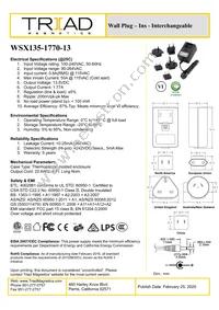 WSX135-1770-13 Datasheet Cover