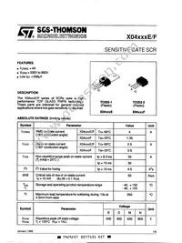 X0403NF 1AA2 Datasheet Cover