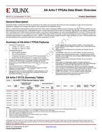 XA7A100T-2FGG484I Datasheet Cover