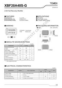 XBF20A40S-G Datasheet Cover