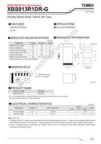 XBS013R1DR-G Datasheet Cover