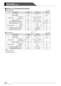 XC6108N50DGR-G Datasheet Page 4
