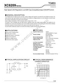 XC6209F602DR-G Datasheet Cover