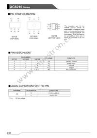 XC6210D502PR-G Datasheet Page 2