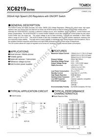 XC6219B182MR-G Datasheet Cover