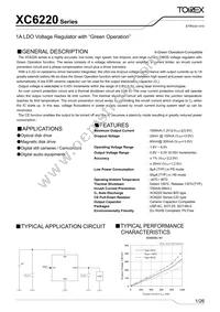 XC6220D501PR-G Datasheet Cover