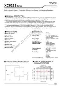 XC6223D3019R-G Datasheet Cover