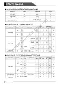 XC74WL34AASR Datasheet Page 2