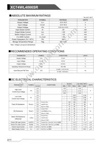 XC74WL4066SR Datasheet Page 2