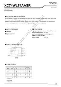 XC74WL74AASR Datasheet Cover