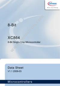 XC864L1FRI5VAAKXUMA1 Datasheet Cover