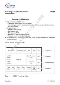 XC864L1FRI5VAAKXUMA1 Datasheet Page 5