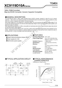 XC9119D10AER-G Datasheet Cover