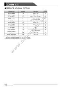 XC9248A085QR-G Datasheet Page 4