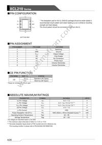 XCL210H0M1GR-G Datasheet Page 4