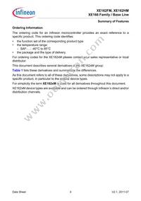 XE162HM72F80LAAFXUMA1 Datasheet Page 9